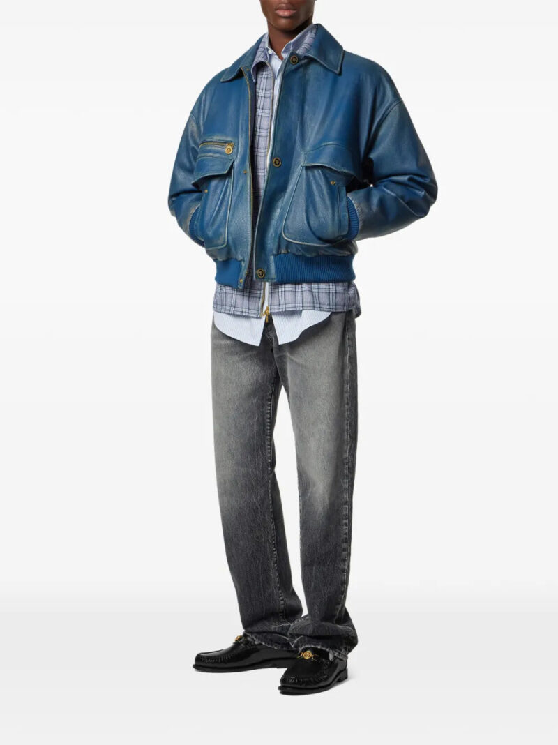 Versace logo-patch jeans