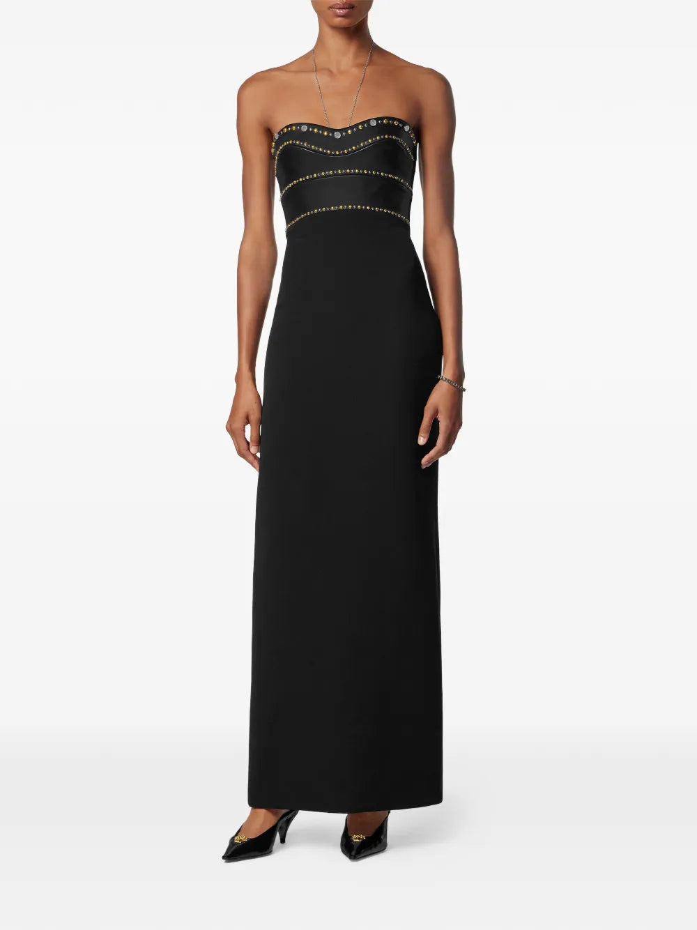 Versace studded strapless maxi dress - Image 4