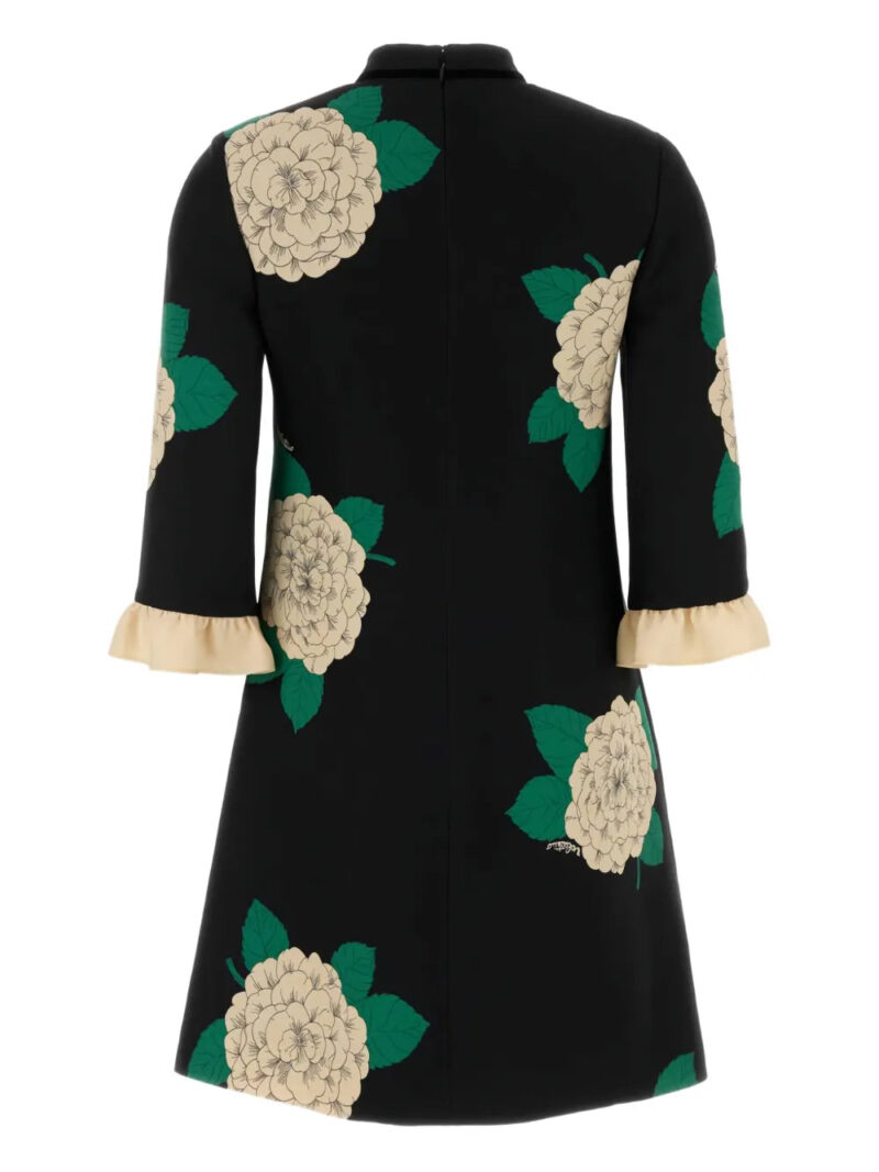Valentino Garavani  Crepe Couture with Après L'Hiver print mini dress