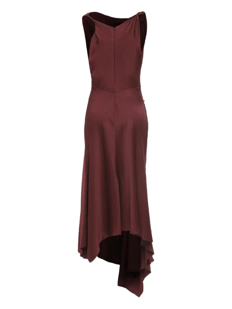 Victoria Beckham  Posy asymmetrical drape midi dress