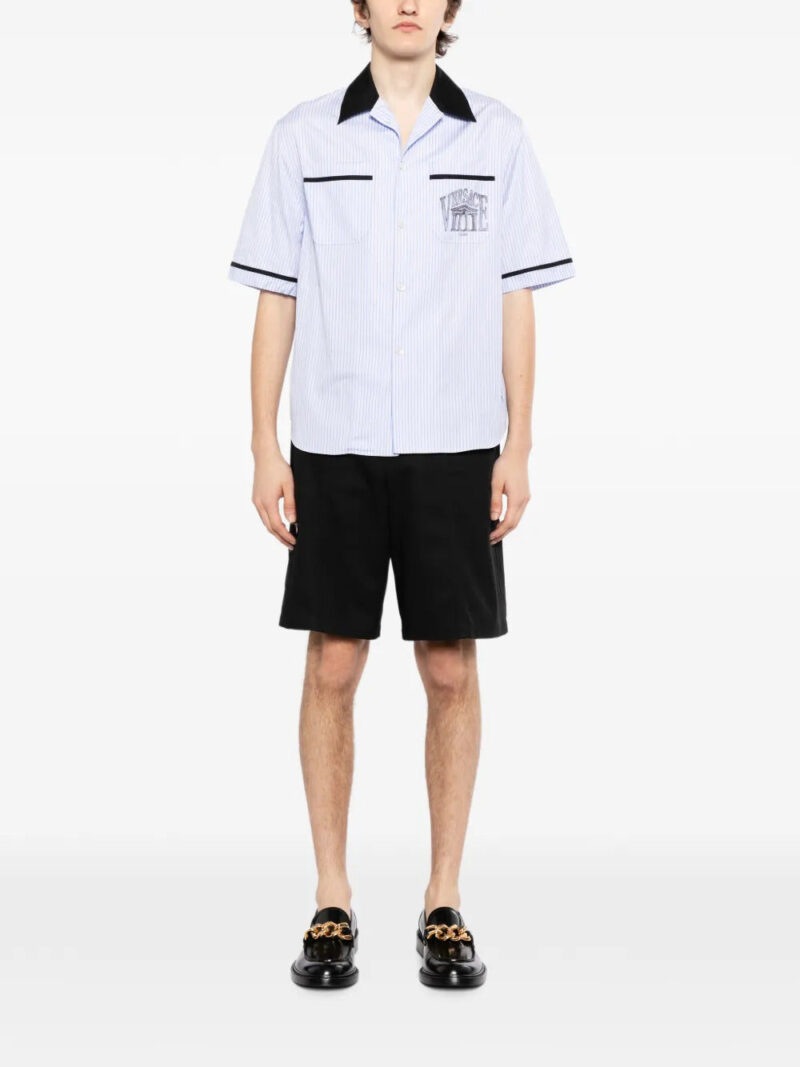 Versace striped graphic shortleeves shirt