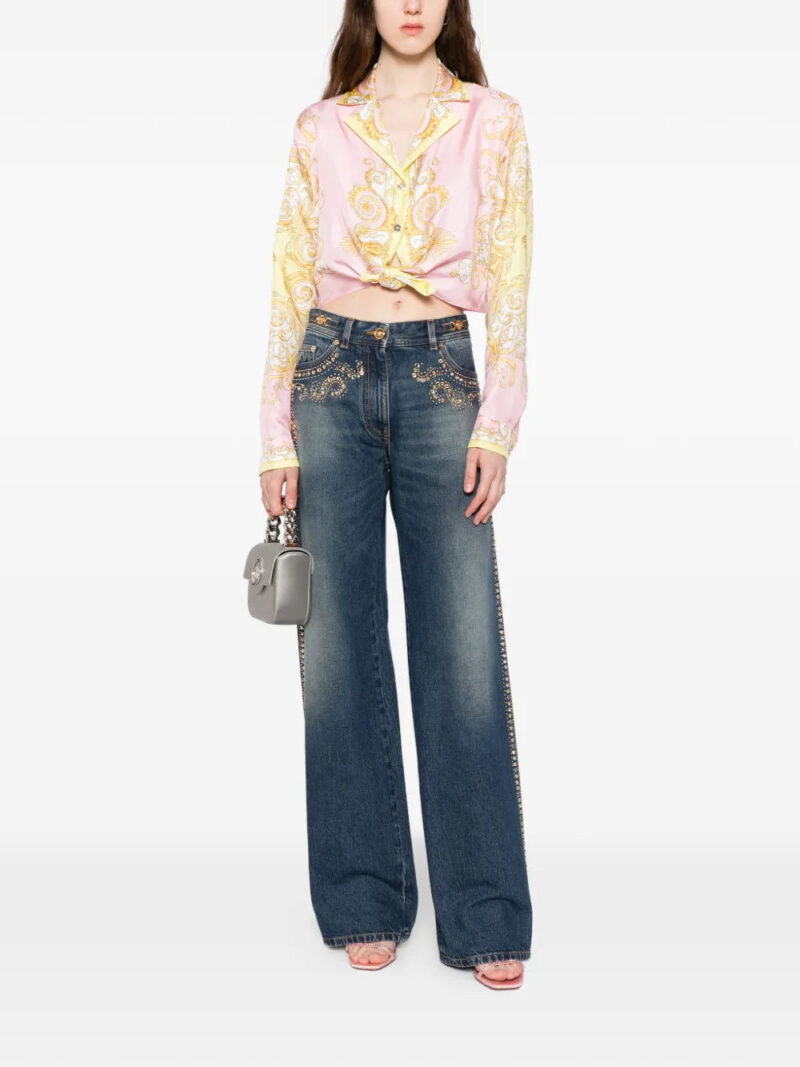 Versace  printed silk twill shirt