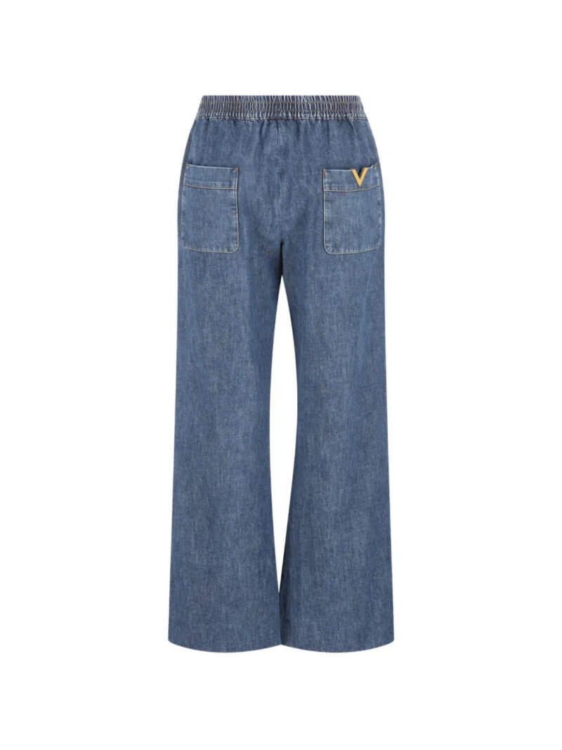 Valentino Garavani  tassel-detail wide-leg jeans