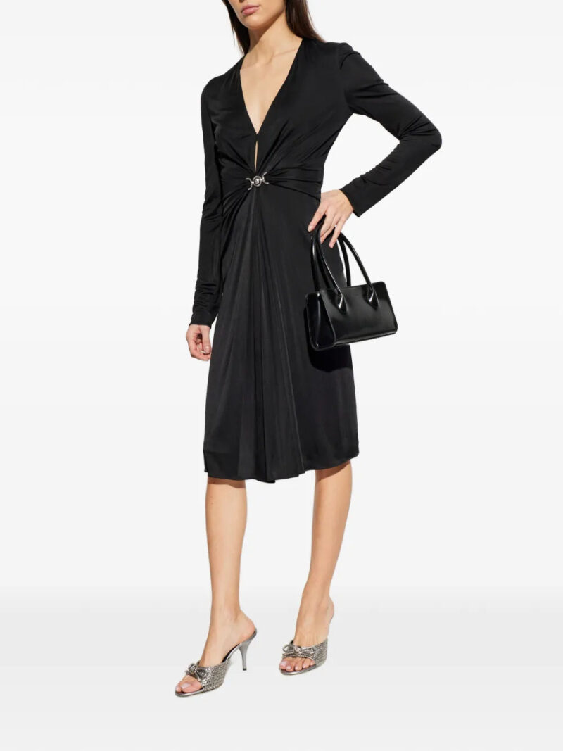 Versace  Medusa-plaque draped dress