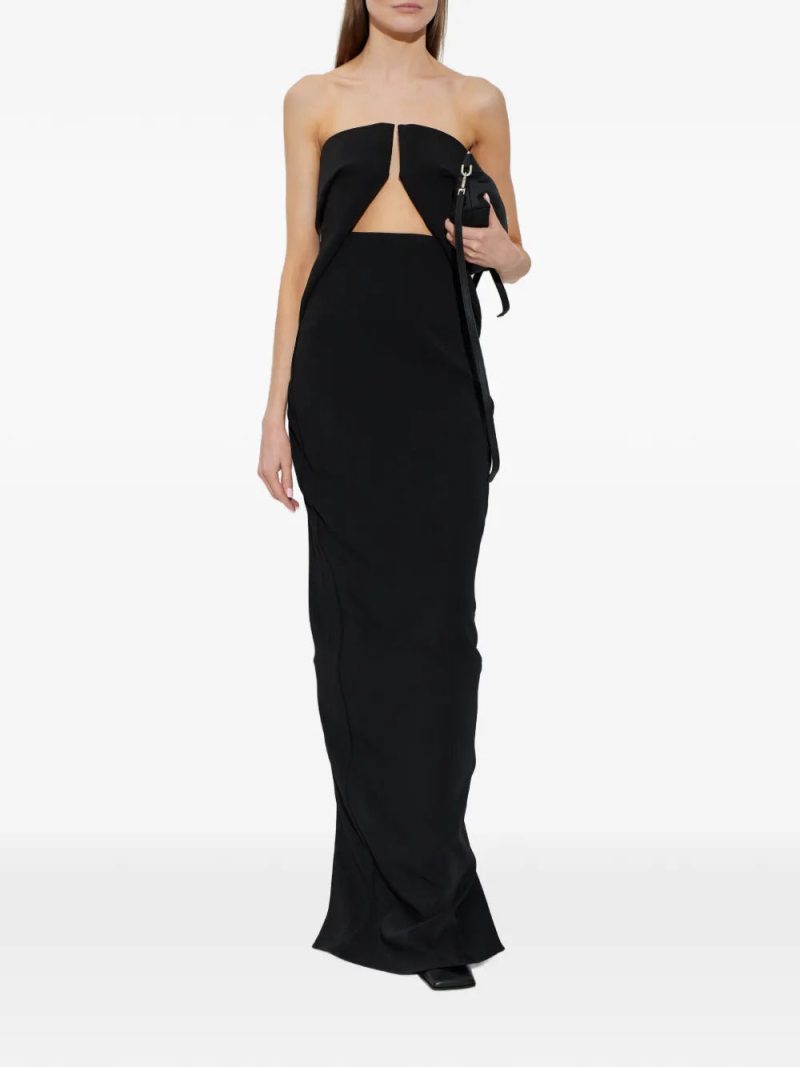 Rick Owens cut-out strapless maxi dress