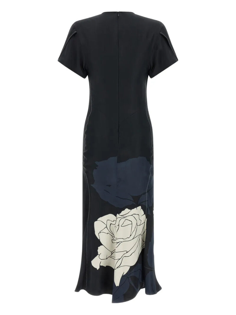 Victoria Beckham gathered V-neck midi dress