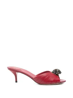 Valentino Garavani  embellishment pleated sandals