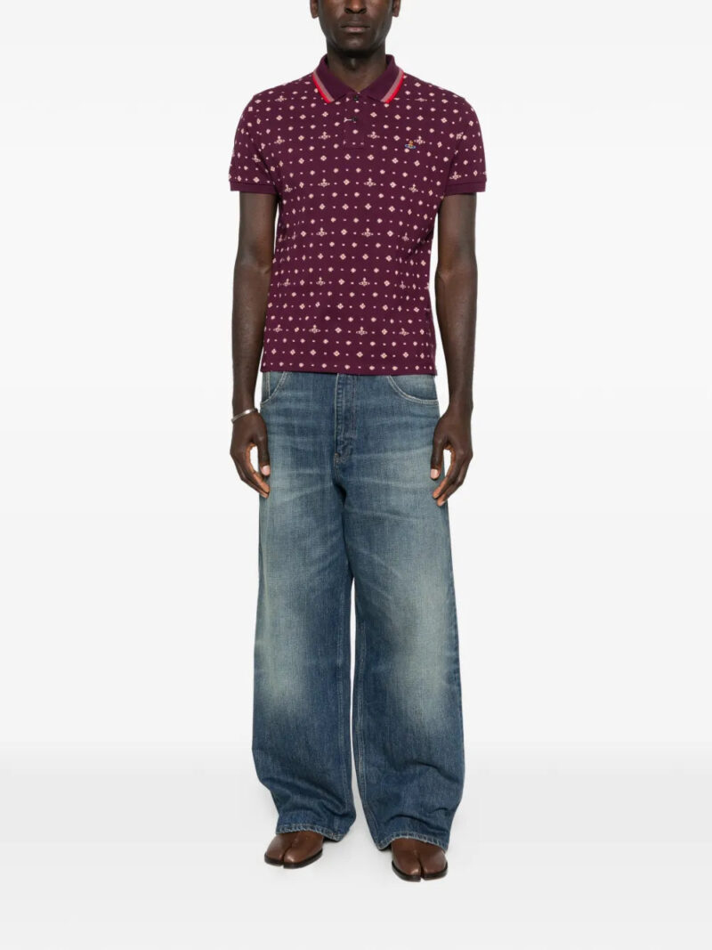 Vivienne Westwood patterned trim polo shirt