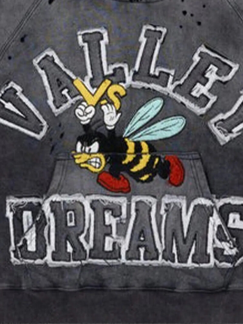 Vale  graphic-embroidery hoodie