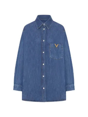 Valentino Garavani  logo-detail denim shirt