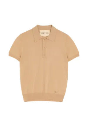 Valentino Garavani virgin-wool polo shirt with VLogo-embroidery