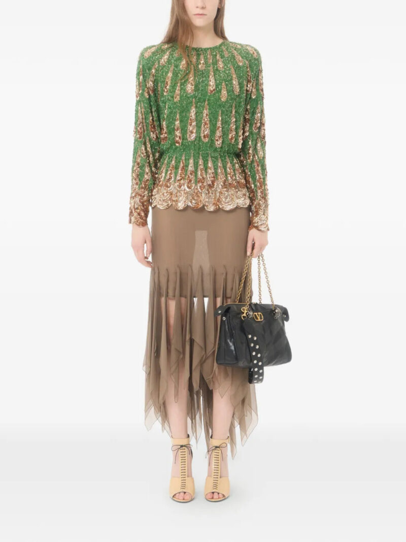 Valentino Garavani asymmetrical chiffon skirt