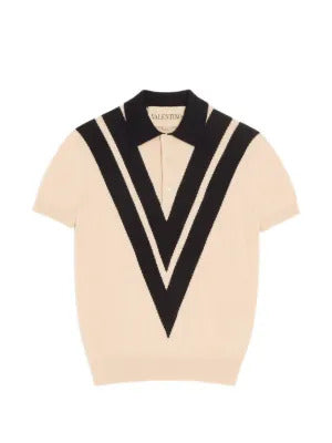 Valentino Garavani  cotton polo with inlaid V