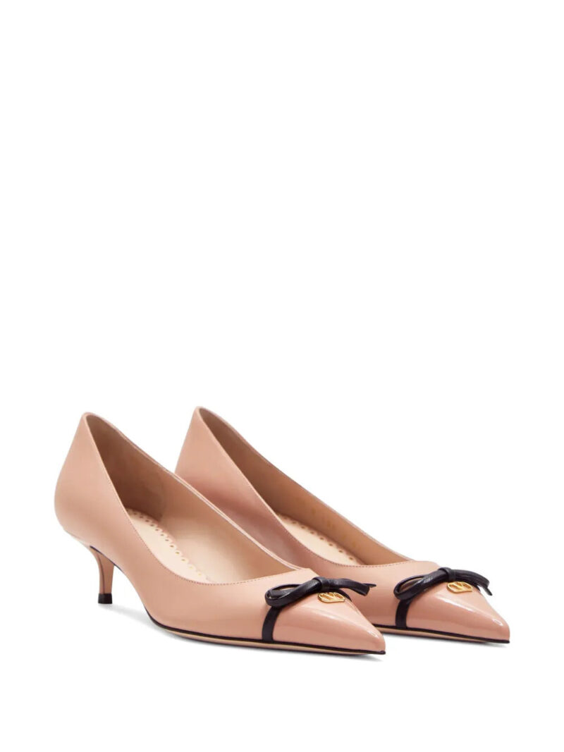Valentino Garavani  pointy bow leather pumps