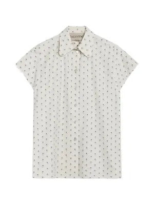 Valentino Garavani button-up collared cotton shirt