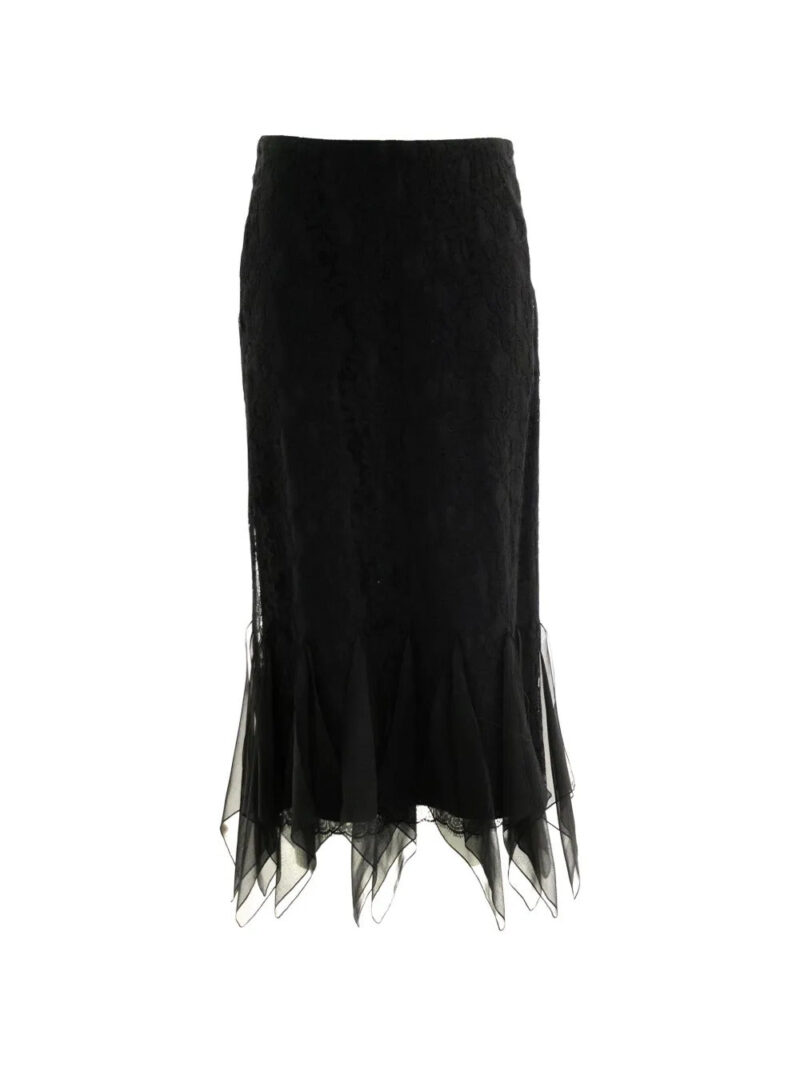 Valentino Garavani  ruffled silk skirt