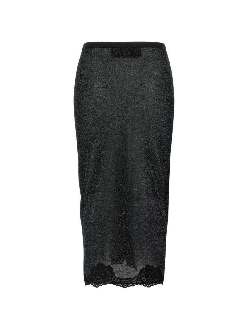 Valentino Garavani lace insert knitted skirt