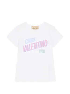 Valentino Garavani  cotton jersey T-shirt with Chez Valentino 1960 print