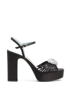 Valentino Garavani  Coeur Royal platform sandals in satin 115mm