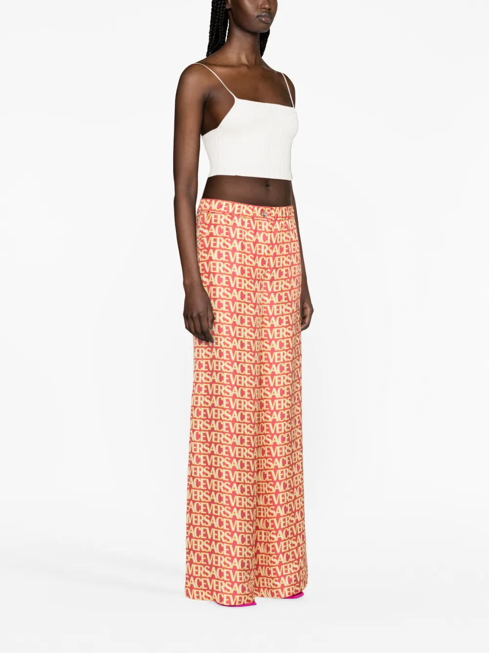 Versace Versace Allover silk trousers - Image 3