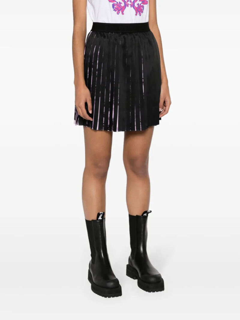 Versace Jeans Couture  Watercolour Barocco pleated mini skirt