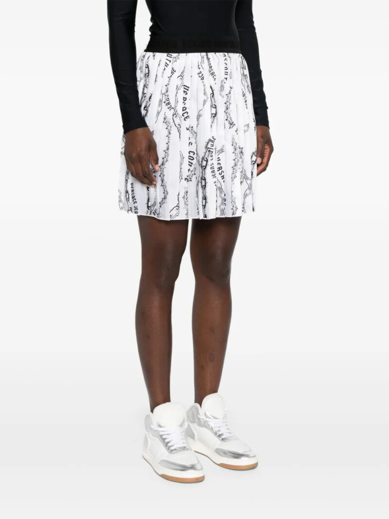 Versace Jeans Couture Chain Couture-print pleated skirt