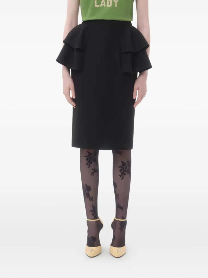 Valentino Garavani  Crepe Couture midi skirt