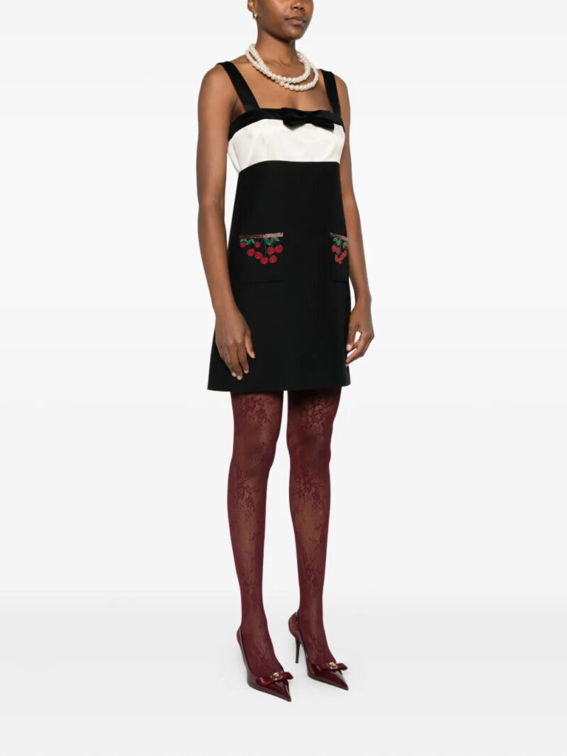 Valentino Garavani  cherry-pocket bow mini dress