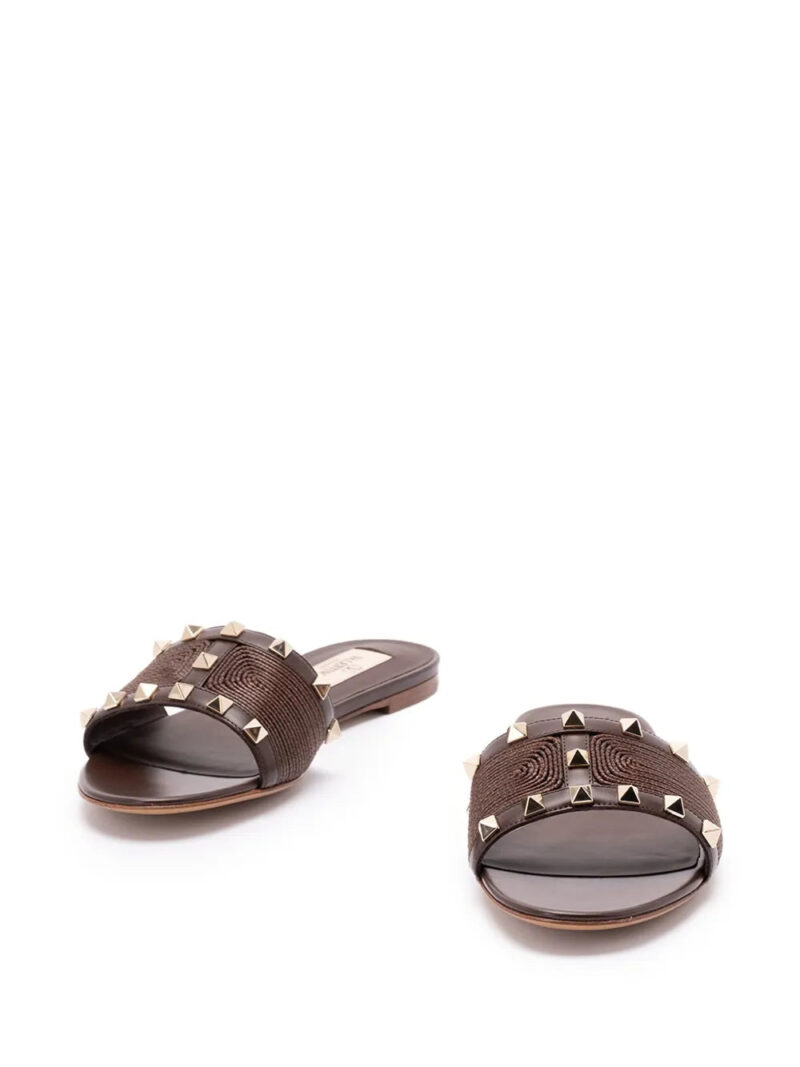 Valentino Garavani  Rockstud leather flat sandals