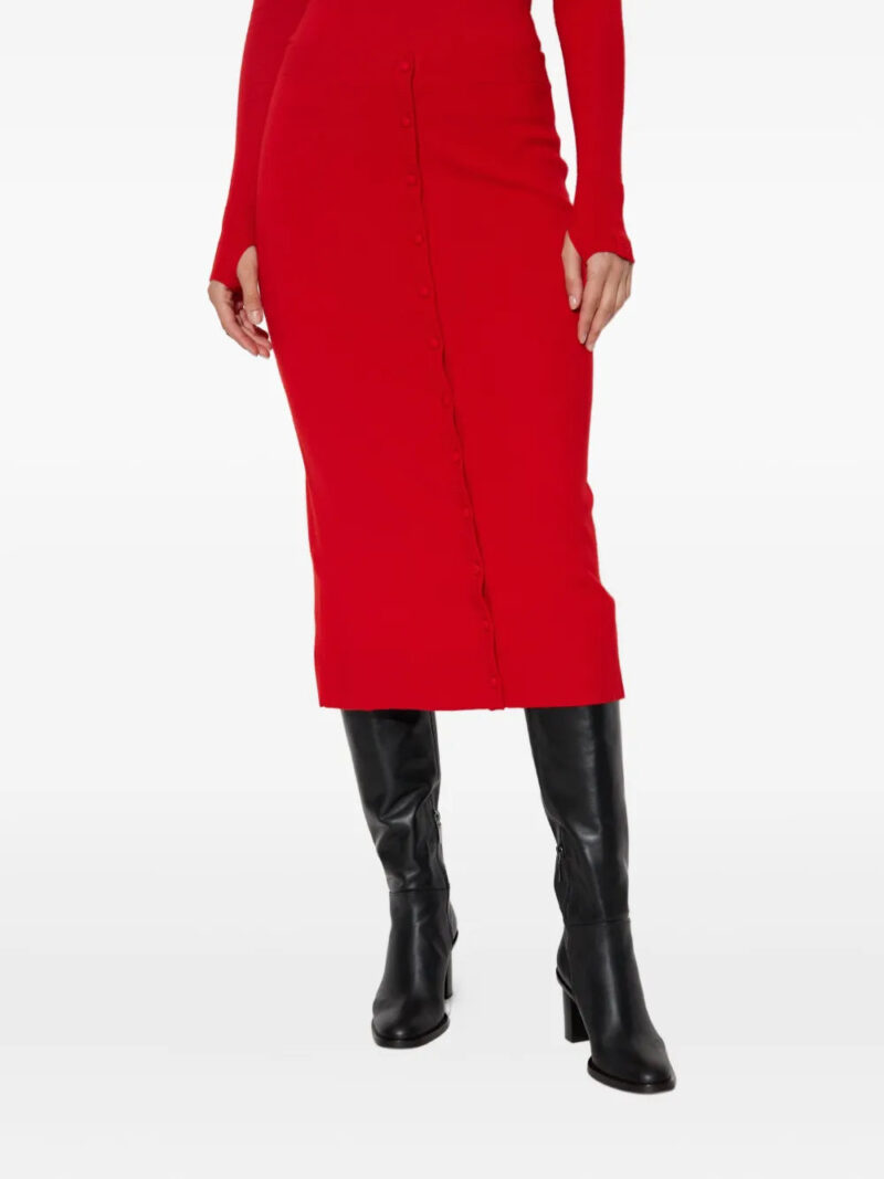 Victoria Beckham button-front fitted skirt