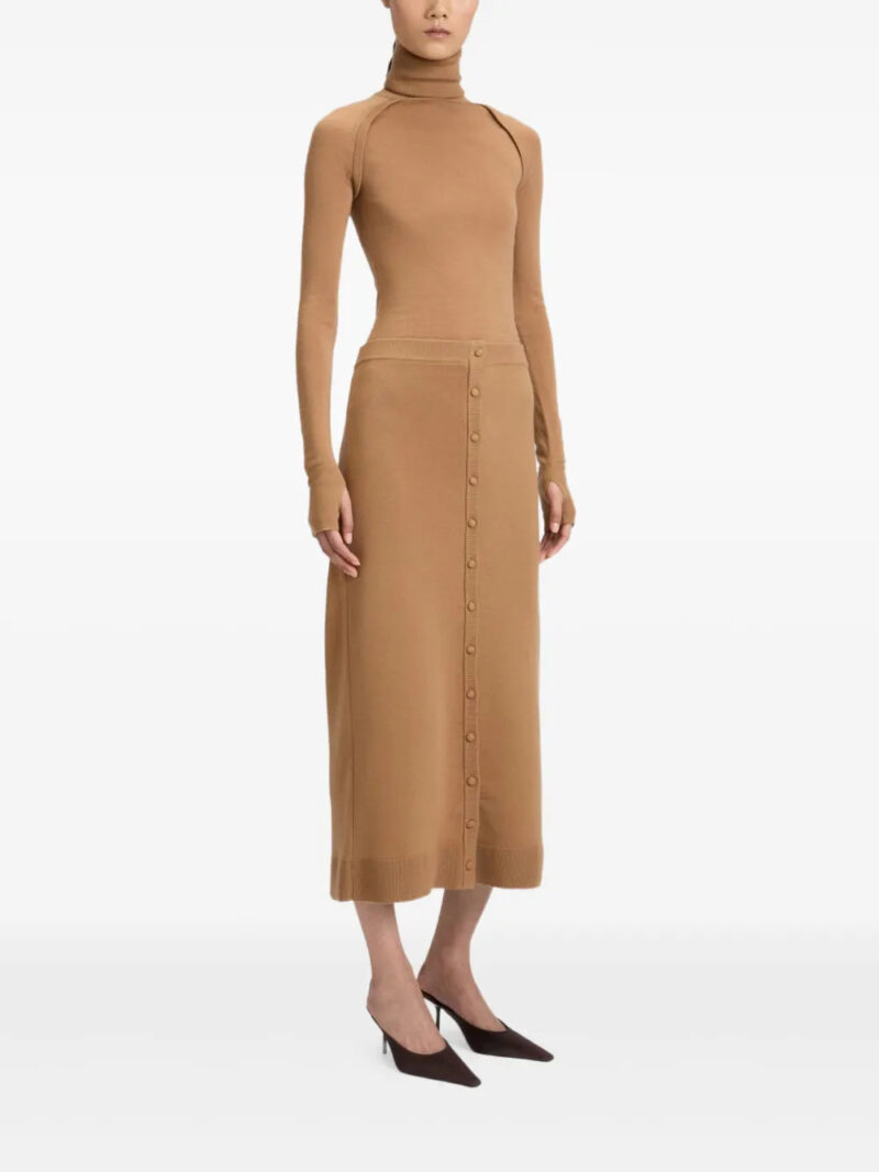 Victoria Beckham Button Detail midi skirt