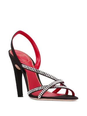 Valentino Garavani  Dans Le Foyer crystal-embellished slingback sandals