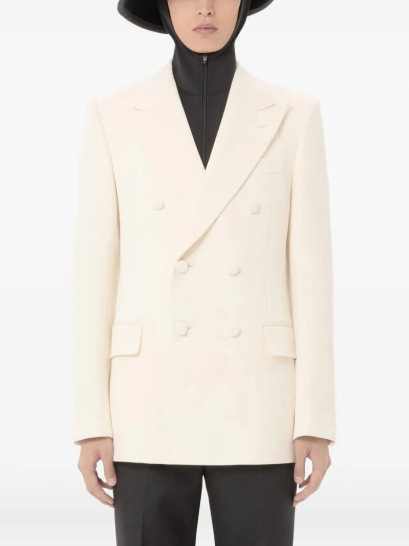Valentino Garavani  Valentino double-breasted jacket in wool grisaille