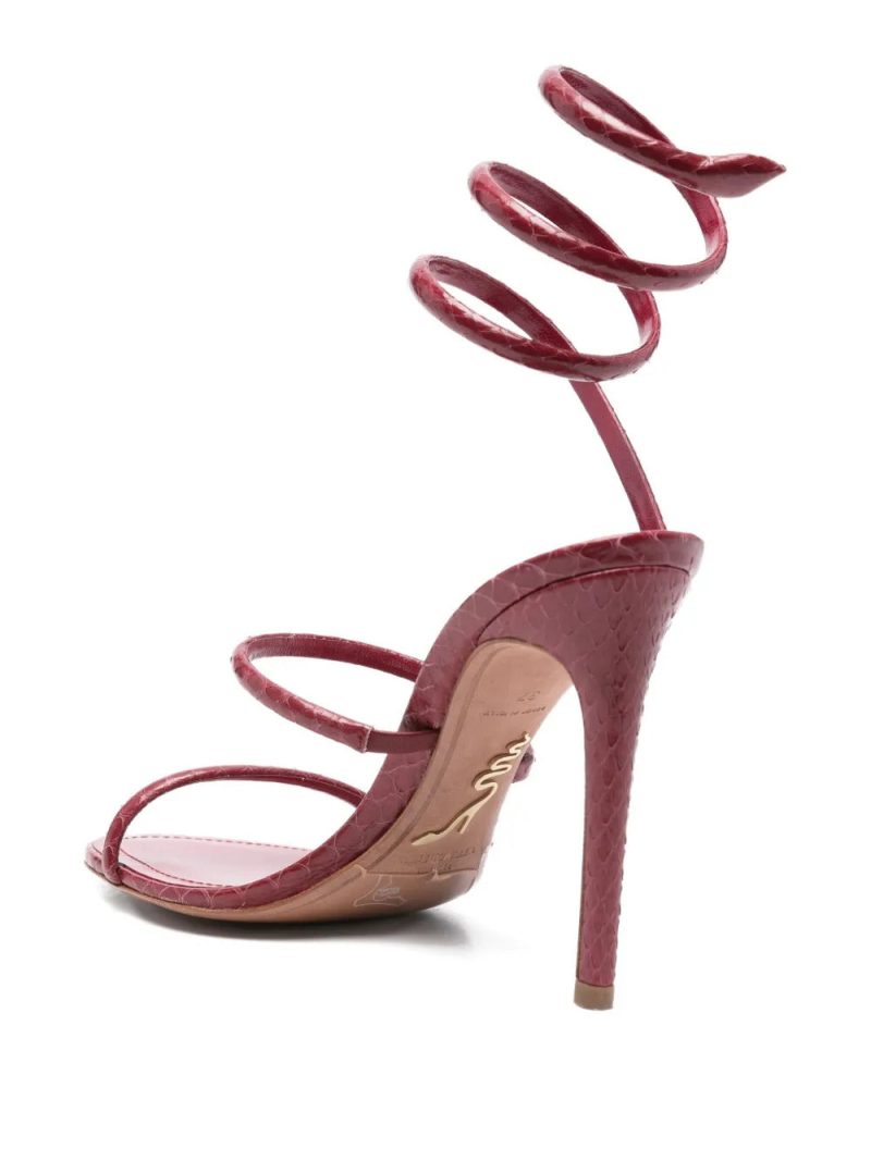 René Caovilla 80mm Cleo spiral-wrap leather sandals