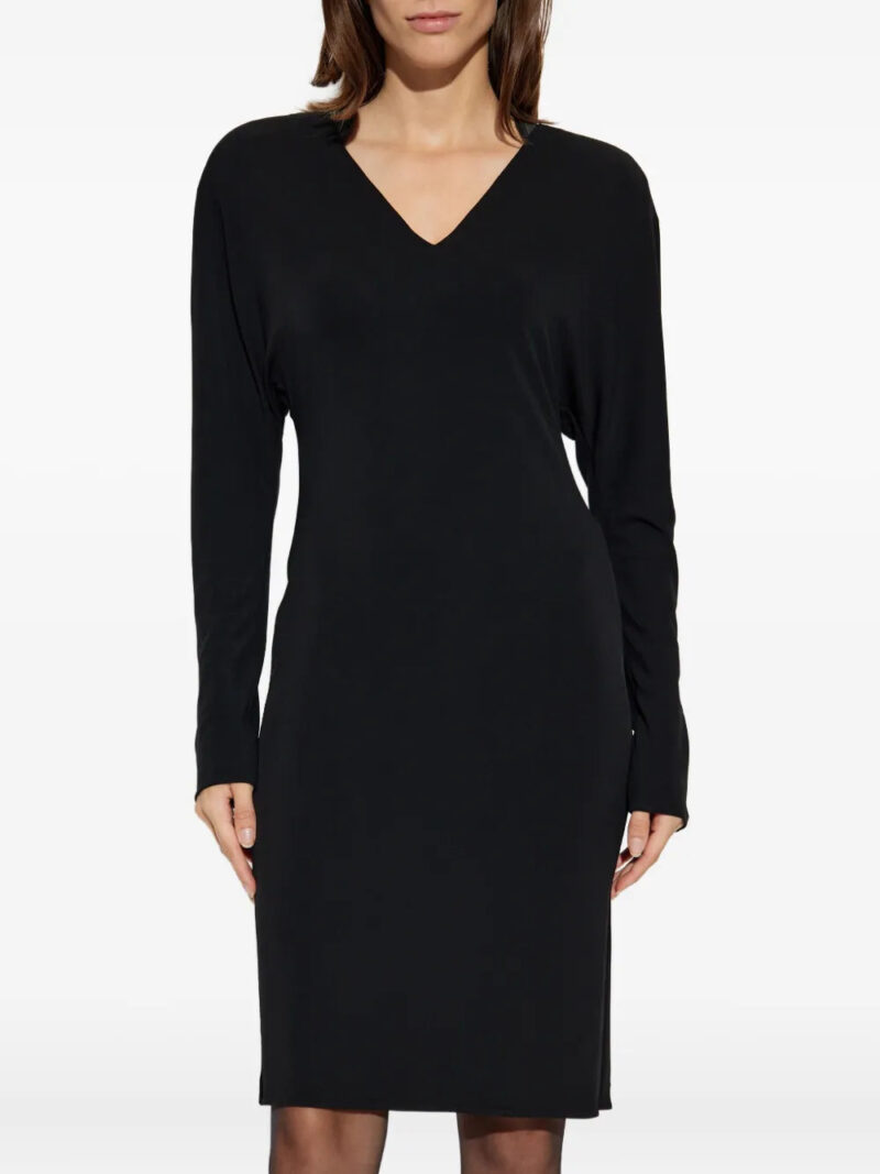 Versace  V-neck long-sleeve mini dress