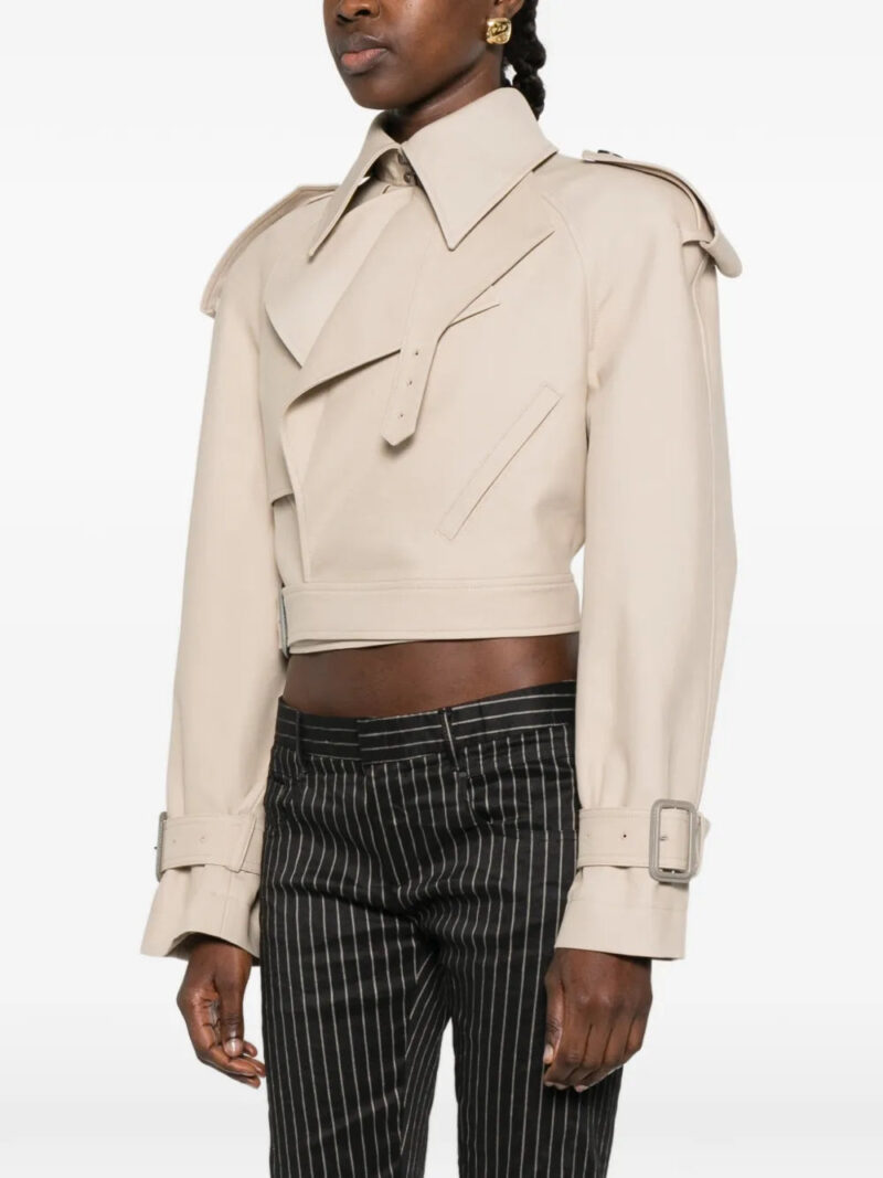 WARDROBE.NYC  Drill Perfecto buckle fastening trench jacket