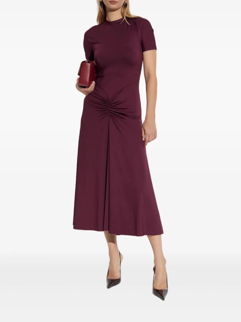 Victoria Beckham short-sleeve gathered midi dress