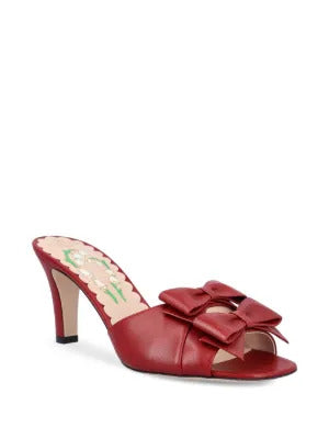 Valentino Garavani  70mm double-bow leather sandals