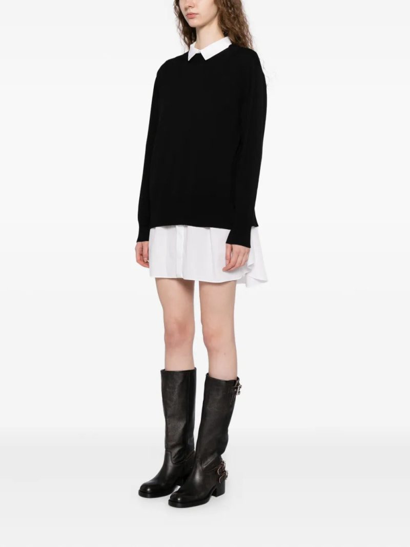 sacai classic collar shirt dress