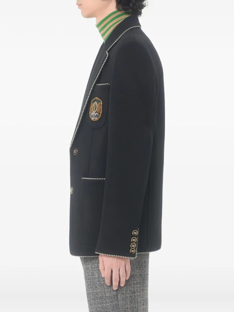 Valentino Garavani  patch piping single-breasted jacket
