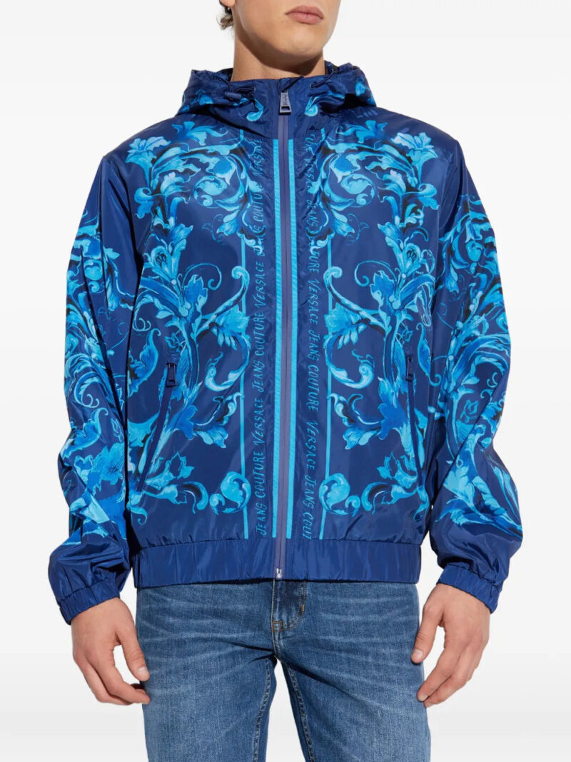Versace Jeans Couture  Barocco-print hooded jacket