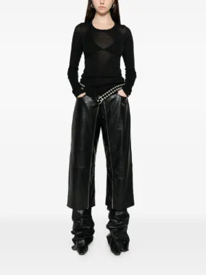 Rick Owens  rib knit long-sleeved T-shirt