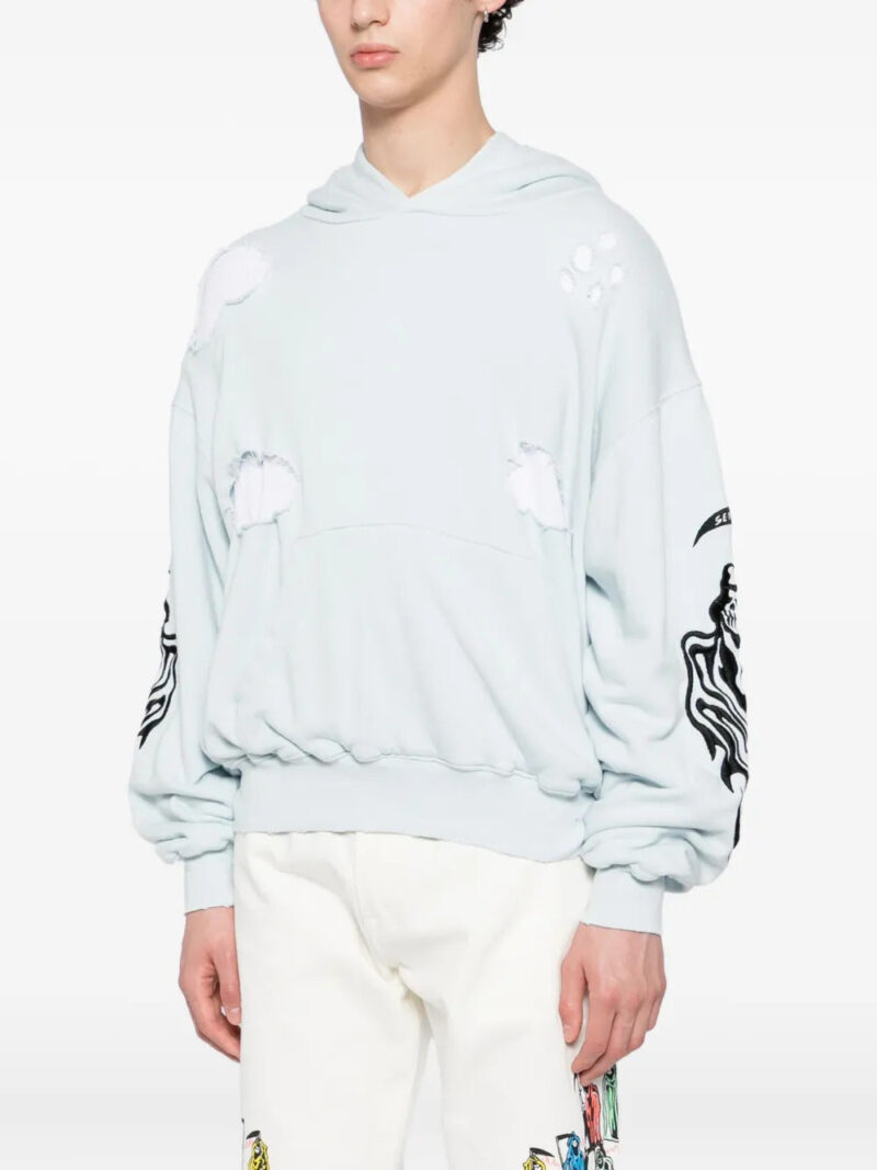 Warren Lotas graphic-embroidered hoodie
