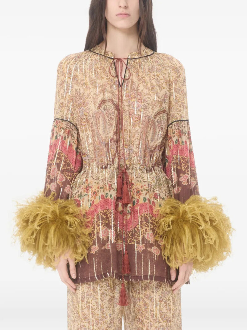 Valentino Garavani Pekin Voyage Imaginaire Paisley blouse