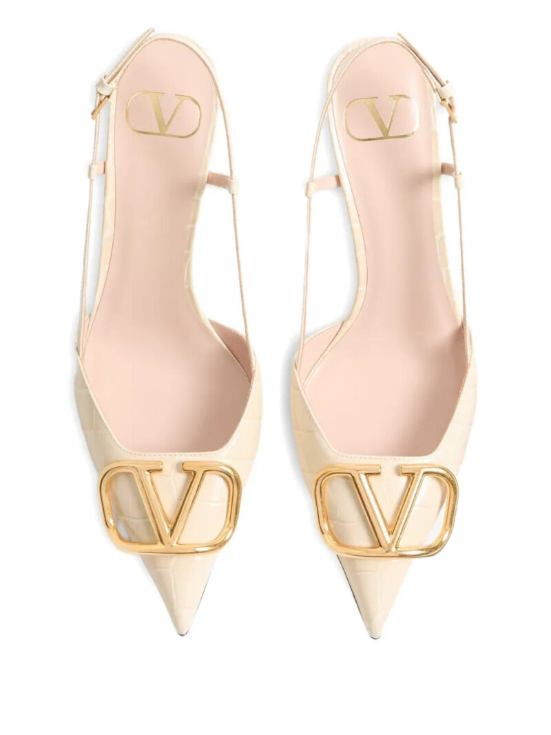 Valentino Garavani  vlogo crocodile effect slingback pumps