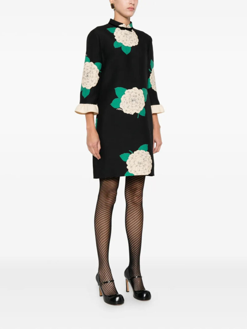 Valentino Garavani  Crepe Couture with Après L'Hiver print mini dress