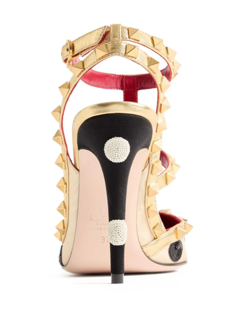 Valentino Garavani Rockstud pumps with plus de pois embroidery