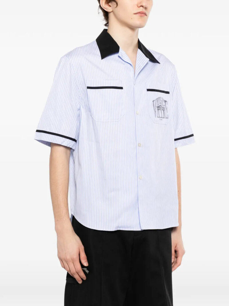 Versace striped graphic shortleeves shirt