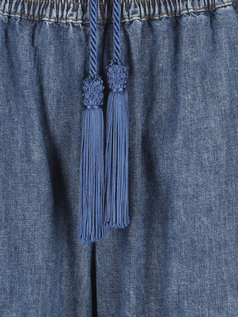 Valentino Garavani  tassel-detail wide-leg jeans