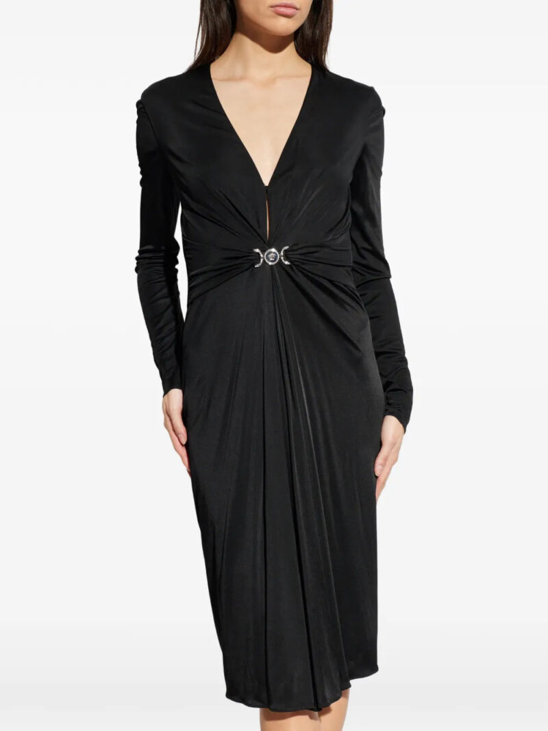 Versace  Medusa-plaque draped dress